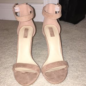 Nude ankle high heels